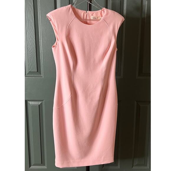 Eliza J Pink Sleeveless Sheath Dress Career Office Cocktail Party - Picture 2 of 11